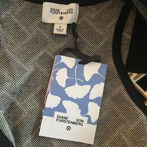 NWT! Collared Sleeveless Vintage Weave Neutral Sweaterknit Midi Wrap Dress - Picture 5 of 5